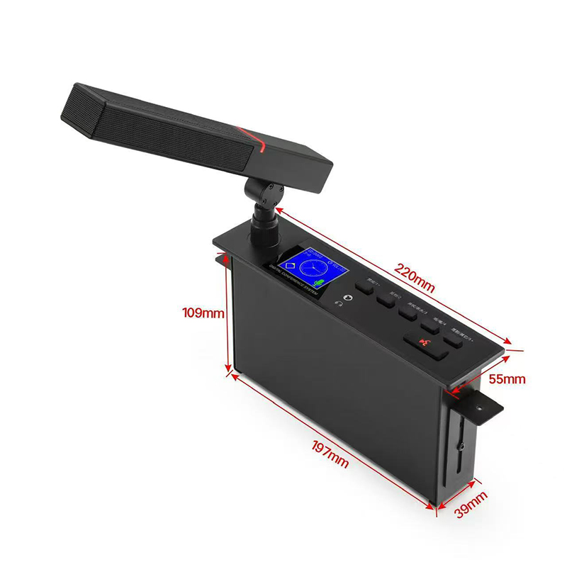 惠度(HuiDu)QH-770C嵌入式有线手拉手会议麦克风USB录音视像跟踪签到投票表决电容鹅颈话筒主席麦高清大图