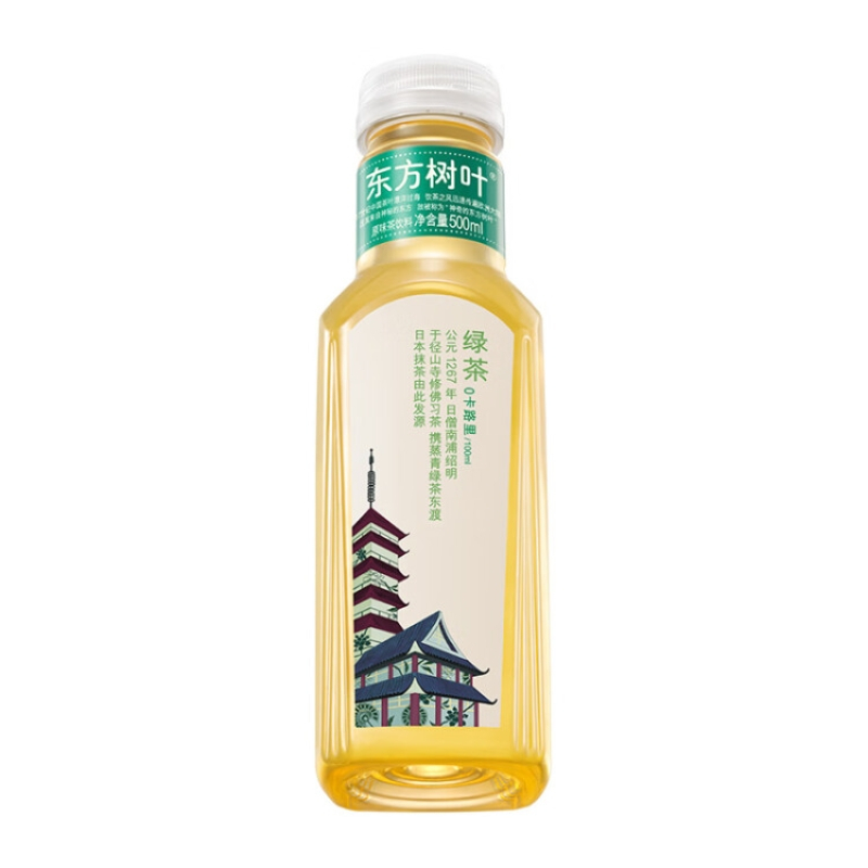 农夫山泉 东方树叶绿茶500ml*15瓶 0糖0脂0卡无糖饮料茶饮料 整箱装