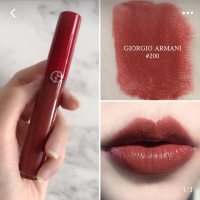 阿玛尼（Armani）口红 红管唇釉丝绒哑光液态唇彩显色唇膏201#姨妈色6.5ml 阿玛尼红管牛血色