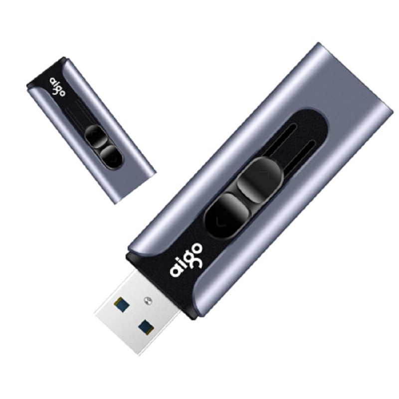爱国者（aigo）U335优盘 32GB 蓝色USB3.0 金属推拉款 U盘 时尚高速
