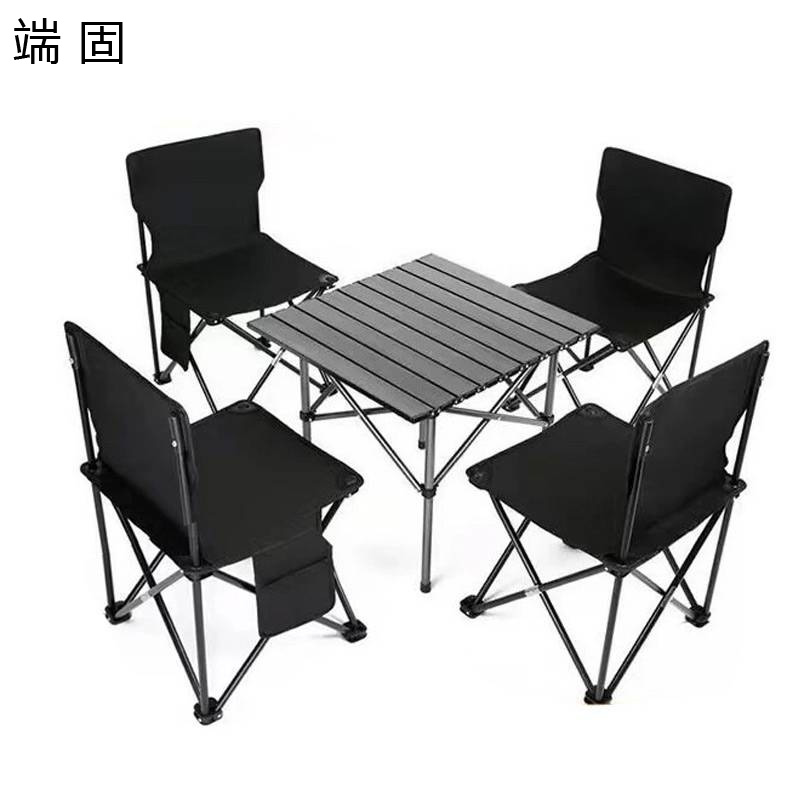 端固 五金户外折叠方桌椅五件套DGLXZ-87/个高清大图
