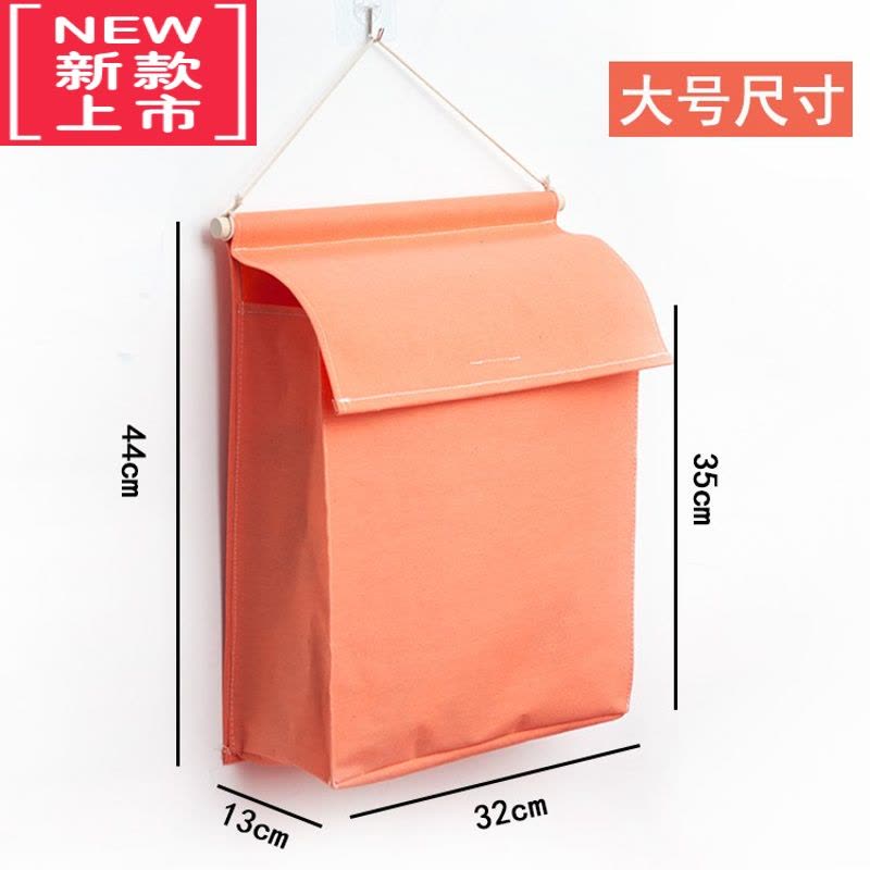 可莉允墙壁卫生间浴室收纳挂袋波点可爱防水大号整理挂壁袋挂兜式牛津布图片