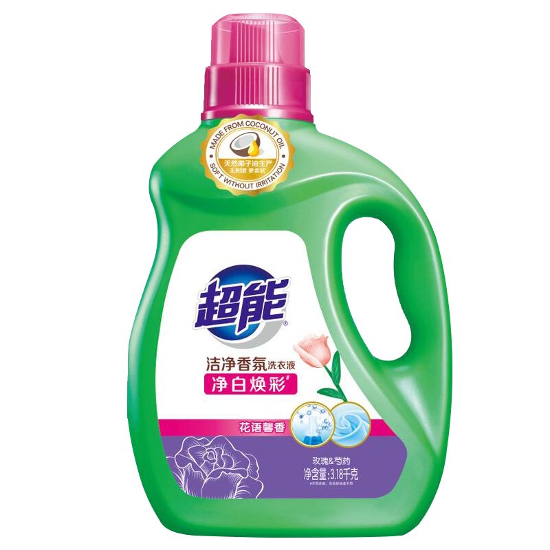 超能 1瓶装 洁净香氛洗衣液 3.18kg/瓶