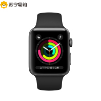 Apple Watch Series 3智能手表(GPS款 42毫米 深空灰色铝金属表壳 黑色运动型表带)