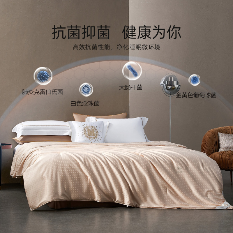 [断码清仓]水星家纺蚕丝被桑蚕丝抗菌二合一被双人被芯冬被