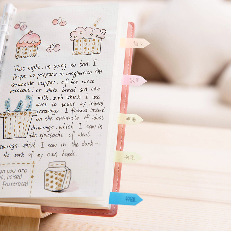 得力9064 指示标签12*43mm(混)100张/袋 10袋装高清大图