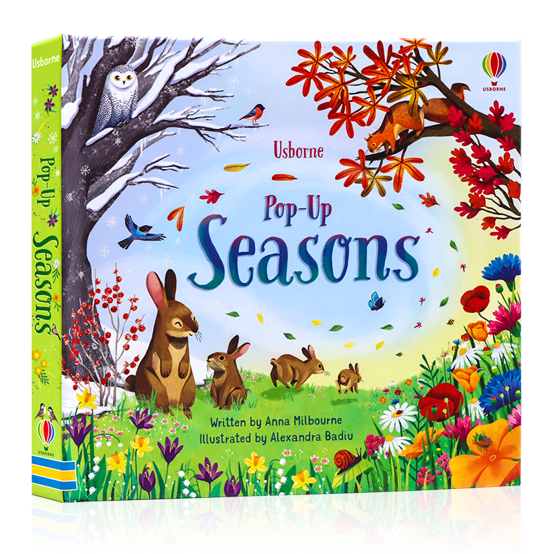 [正版]Usborne出品 四季立体书 英文原版绘本 Pop-up Seasons 季节时节季度 趣味3D视觉立体书高清大图