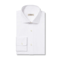 Zegna 杰尼亚 四季新品男士棉质深蓝色长袖衬衫 405003 9DFKTM