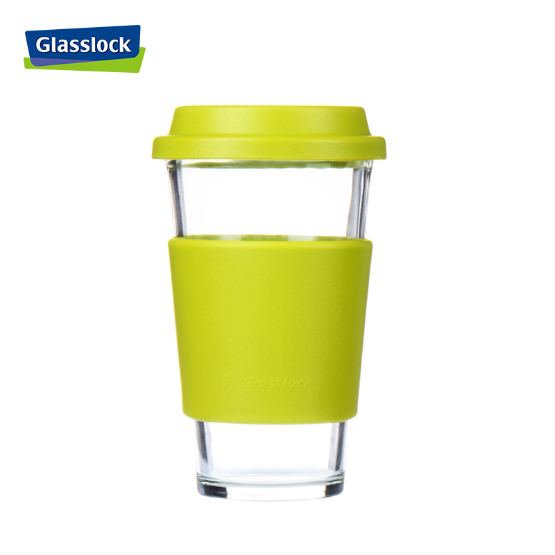 三光云彩(GLASSLOCK)玻璃水杯韩国进口钢化耐热玻璃茶杯果汁杯牛奶杯苹果绿 RC106-1 500ml钢化玻璃水杯