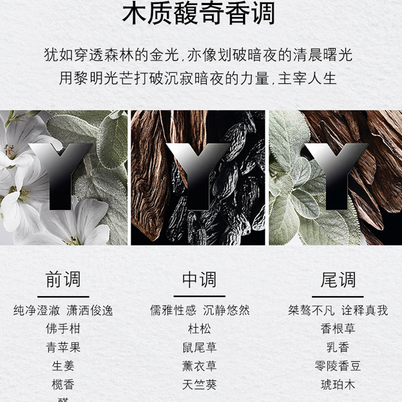 圣罗兰(YSL)先锋男士Y香水 浓香水60ml 海洋香持久留香 清新生日礼物