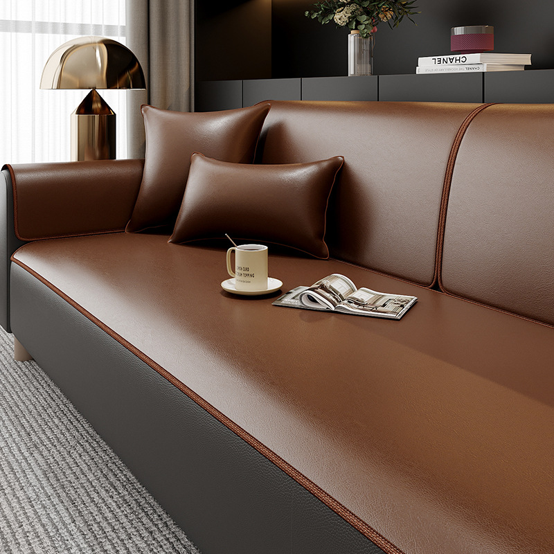 添福运 新中式四季沙发垫套装沙发套罩巾套装坐垫子巾秋冬季坐垫子防滑红木沙发垫子中国风皮质沙发垫123组合沙发贵妃可定制高清大图