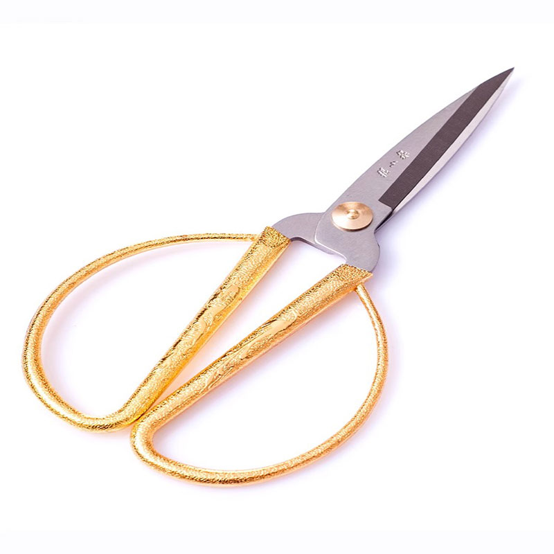 张小泉剪刀家用合金龙凤不锈钢结婚金剪子裁缝十字绣剪大剪刀8138高清大图