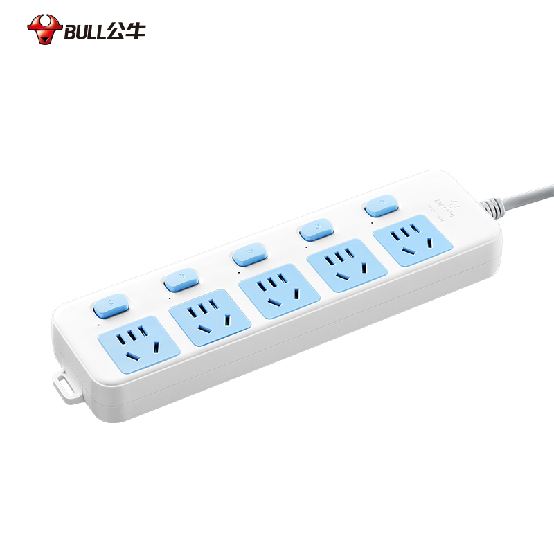 公牛(bull)GN-316全长1.8米5插位分控关插座板插线板插排插接线板拖线板电插座面板保护智能电器