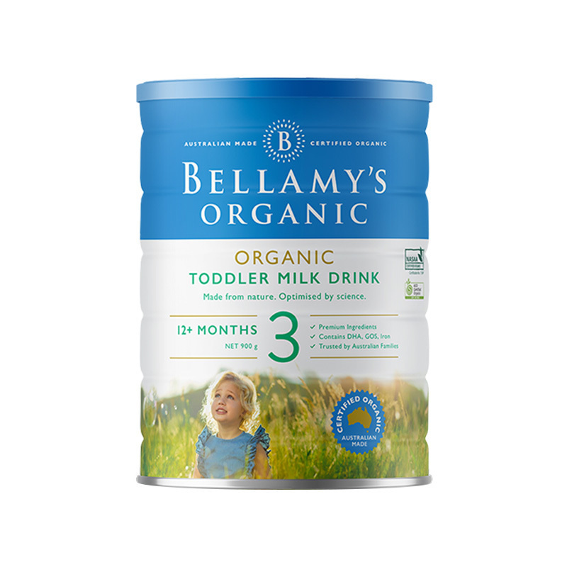 [3罐装]贝拉米(Bellamy)有机幼儿配方奶粉3段(12月+) 900g/罐 澳洲原装进口
