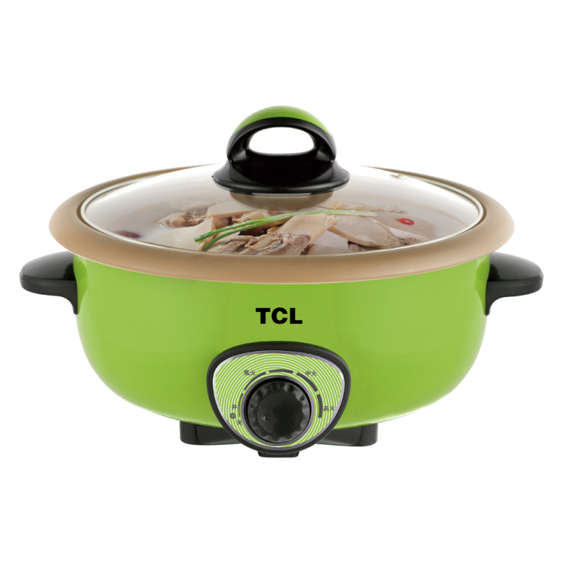 TCL 绿然韩式电火锅多功能不粘电烧烤煮锅无油烟电煮锅 TH-JM100B1