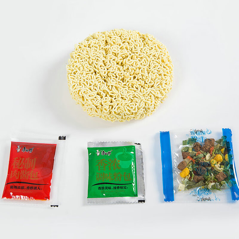 康师傅 方便面 经典红烧牛肉袋面103g*30 泡面整箱速食 方便食品高清大图