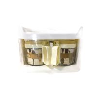 茶花调易调味罐玻璃调味瓶厨房调料罐套装家用盐罐调料瓶调味瓶 厨易双组豪华玻璃调味瓶(450ML)
