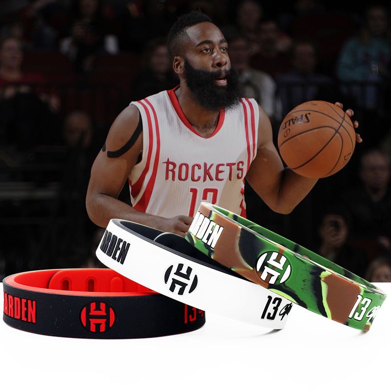 篮球手环哈登13号新款双面调节球星运动腕带学生男硅胶a7视频