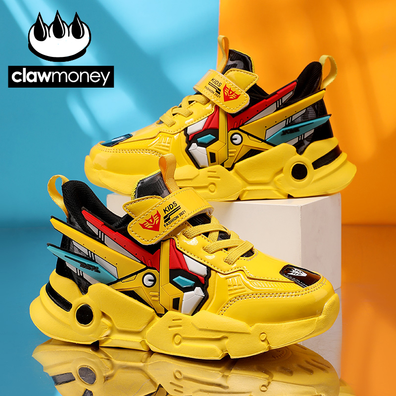 claw money儿童运动鞋2021秋冬季新款棉鞋加绒保暖中大童男童鞋子