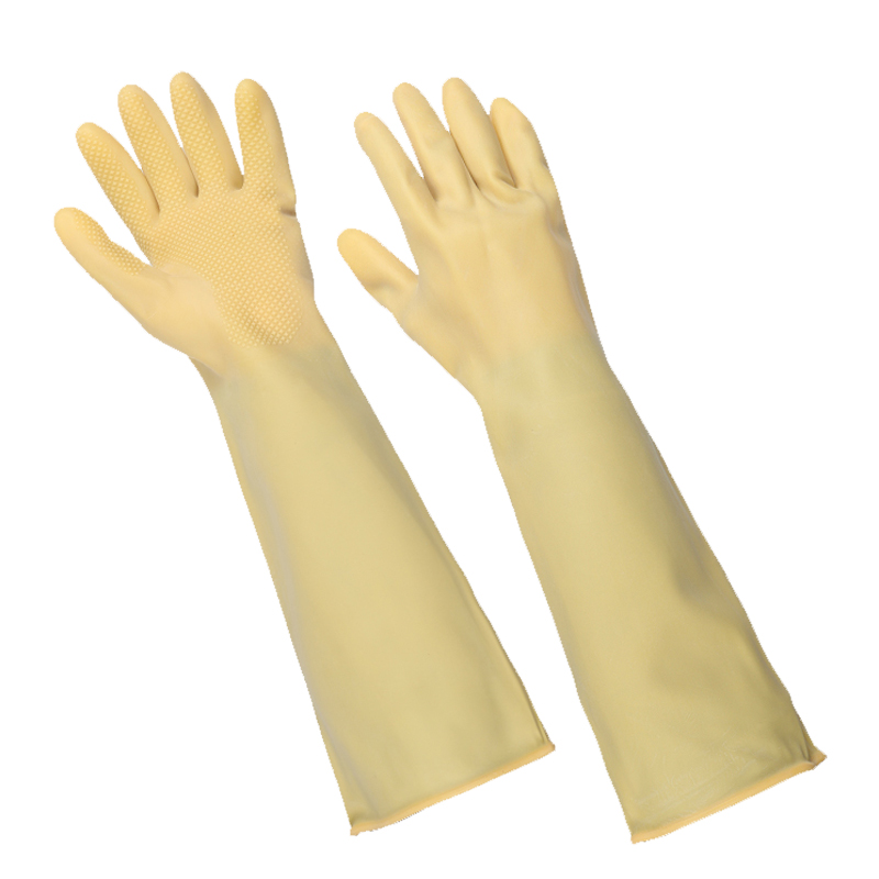 铂识 耐酸碱工业乳胶手套 L 双高清大图