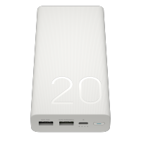 华为荣耀充电宝20000mAh 2万毫安原装移动电源自带线大容量可上飞机18W双向快充通用电源 Type-c快充版白色