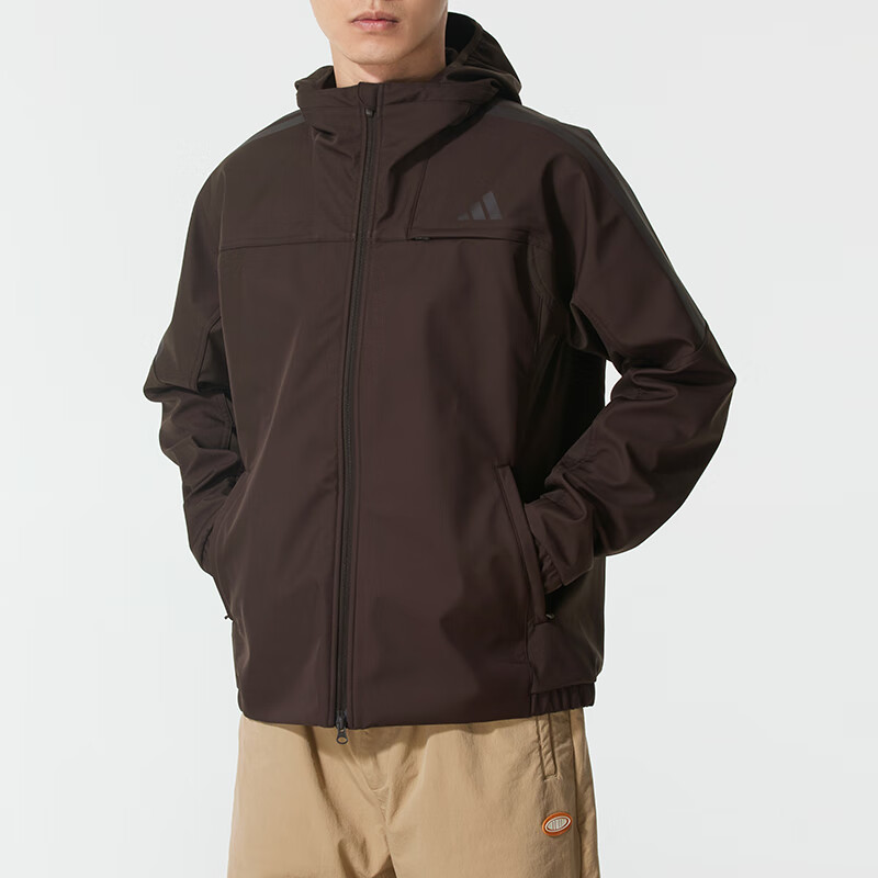 阿迪达斯 (adidas)男装梭织夹克外套新款运动服加绒连帽外套 KG5180 ZP高清大图