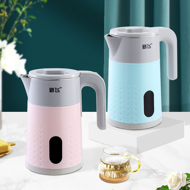 新飞电水壶电热水壶不锈钢大水壶热水壶烧水壶食品级不锈钢家用开水壶