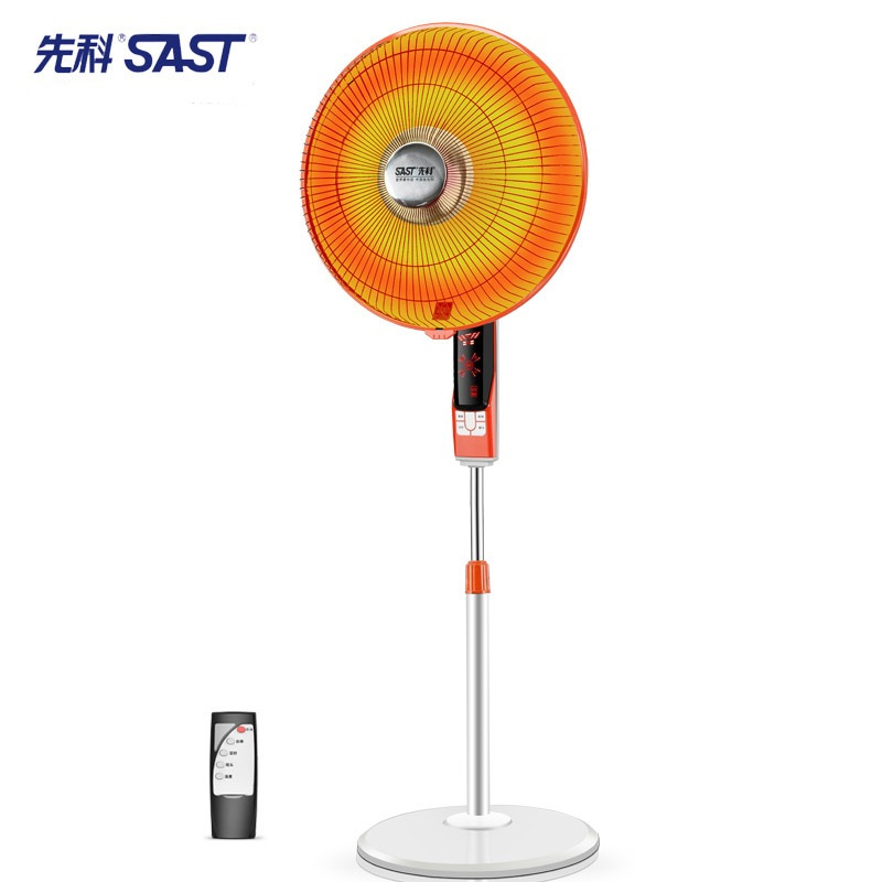 先科小太阳取暖器家用节能电热扇暖风机办公室烤火炉摇头大电暖气 大号遥控款