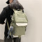 2021年新款背包男双肩包大学生书包中学生初中背包女双肩时尚潮酷 粉色送青蛙挂件