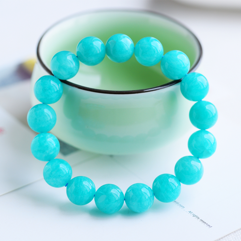 天河石手链男女款手串情侣圆珠手环手饰品送女朋友七夕情人节礼物