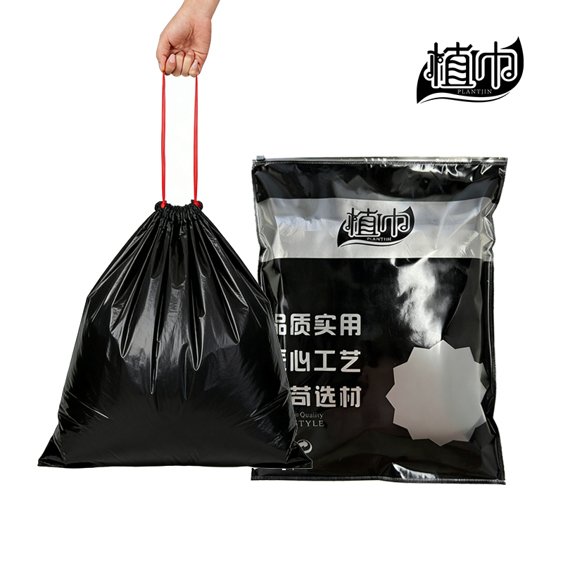植巾 L220 45*55cm 抽绳款 垃圾袋 165个/包 垃圾袋 (单位:包) 黑色高清大图