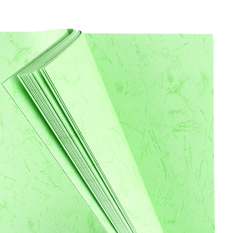 奥驰 皮纹纸180g浅绿色 A4 100张/包高清大图