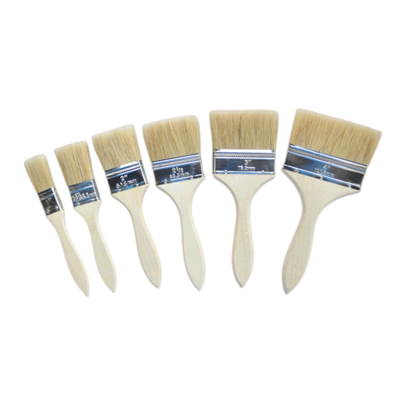 鑫环境 3寸油漆刷子毛刷子加厚猪鬃毛工业用烧烤软毛胶水猪毛刷【10把】