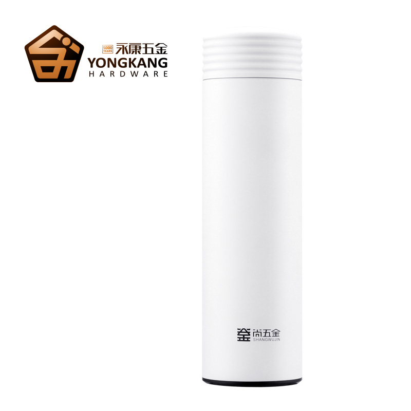 古森茶杯新款450ML螺纹保温杯办公杯简约优雅