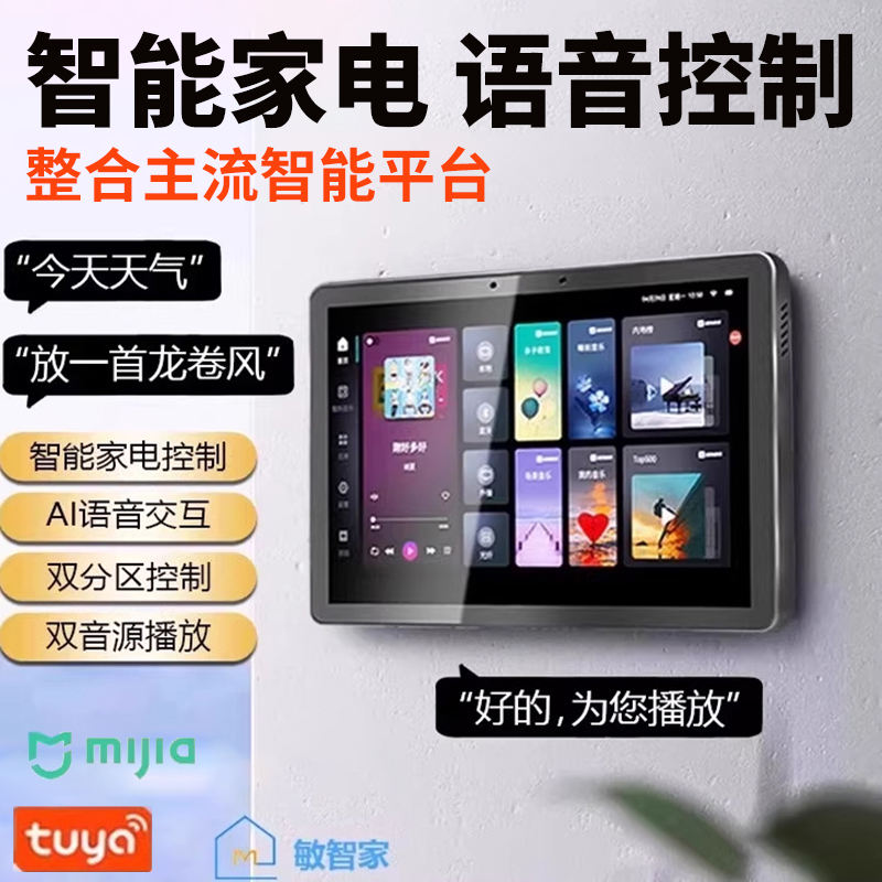 先科(SAST)智能AI家庭吸顶音响系统套装家用客厅无线蓝牙吊顶 标配 (内置米家)智能语音主机高清大图