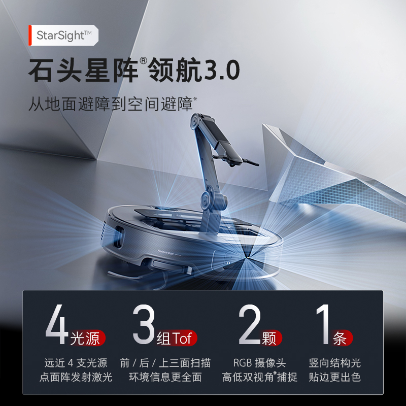 石头自清洁扫拖机器人G30 Space系列智能上下水版