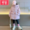可莉允女童羽绒棉服外套冬季2022新款女大童洋气冬装网红儿童装束腰棉衣