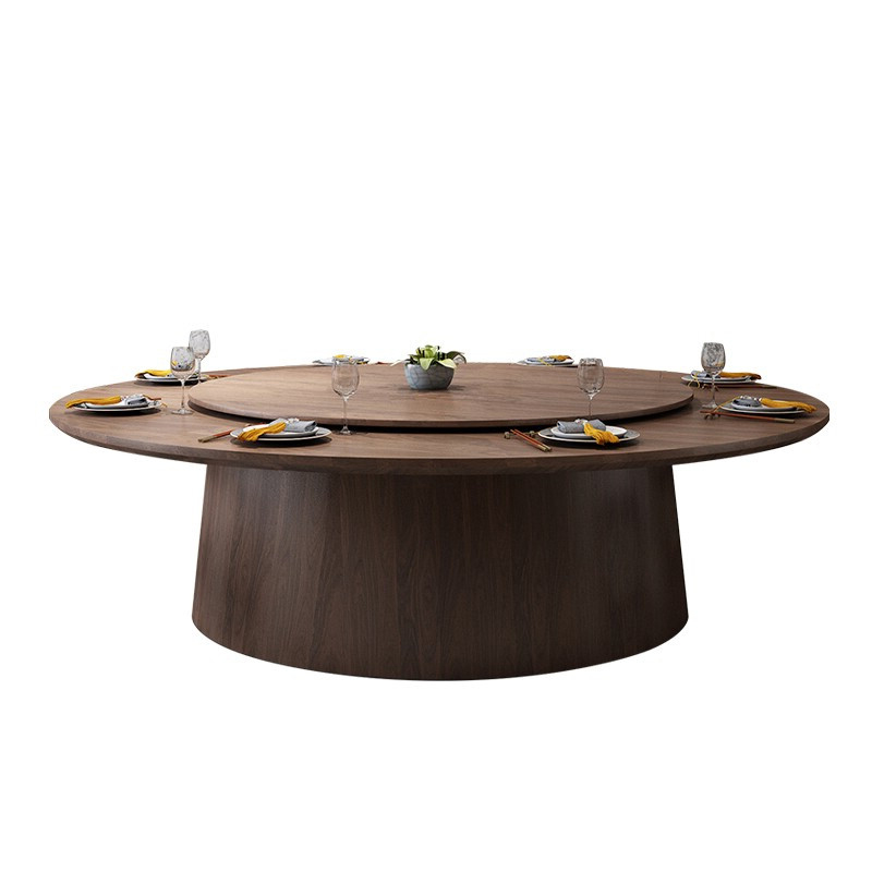 德诚和新中式手动圆形大餐桌R1.8米DCH-XZS180款R1800*750mmH张高清大图