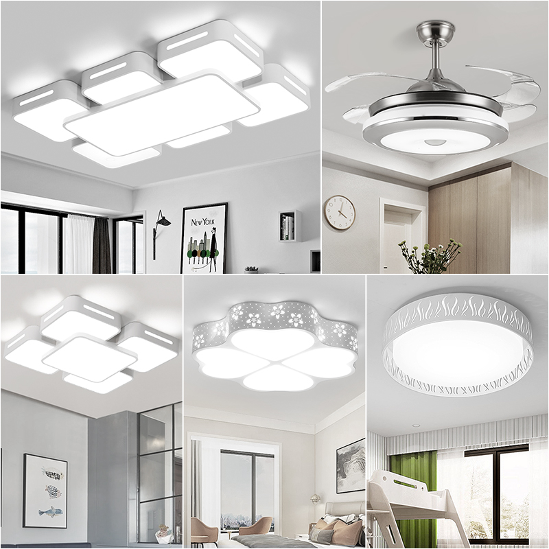 Grevol品拓LED吸顶灯客厅灯简约现代吸顶灯亚克力长方形客厅卧室灯餐厅灯家用组合灯具套餐高清大图