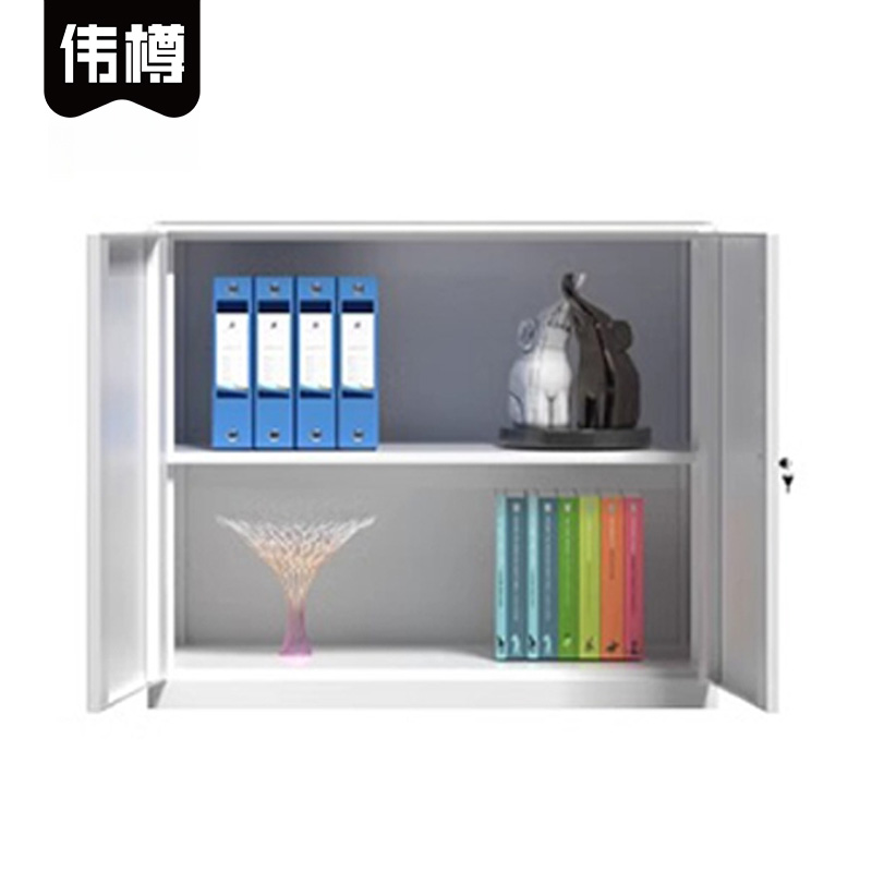 伟樽铁皮矮柜白色对开铁门900*400*760mm台高清大图