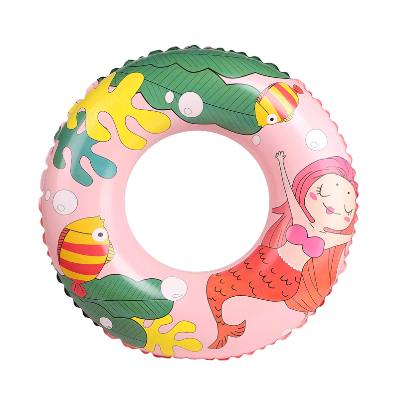 儿童男女宝宝 圆形 星条旗 企鹅 老虎 兔子图案 游泳圈 美人鱼 50