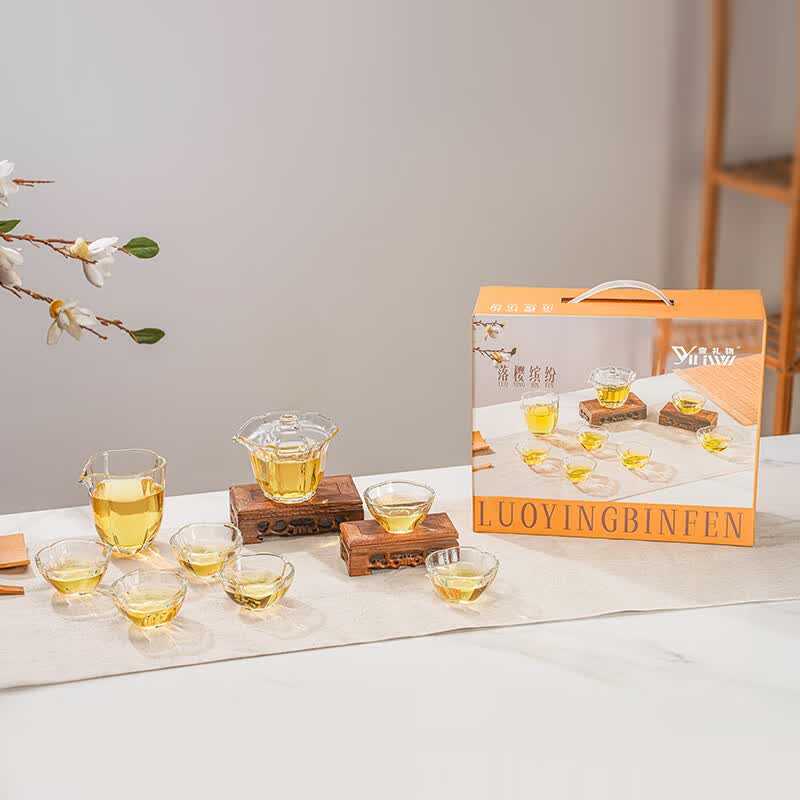 壹礼物落樱茶具八件套