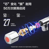 九牧卫浴官方旗舰角阀铜三角阀冷热水马桶热水器水阀门开关4分水龙头家用74055/44055
