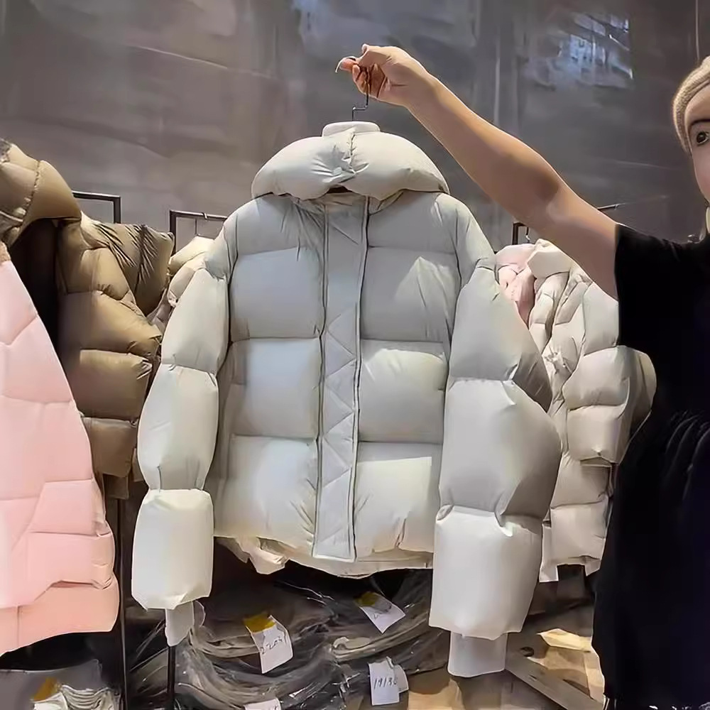 2025年冬季新款高品质超厚短款宽松棉衣棉服小个子连帽面包服外套高清大图