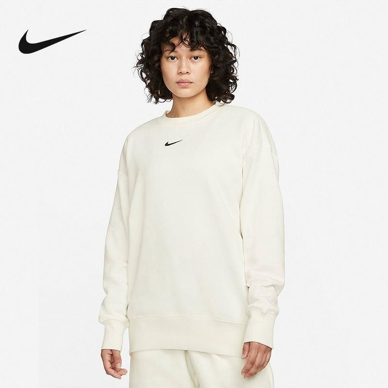 Nike/耐克卫衣运动休闲加绒保暖针织圆领女装套头衫DQ5734-133 C