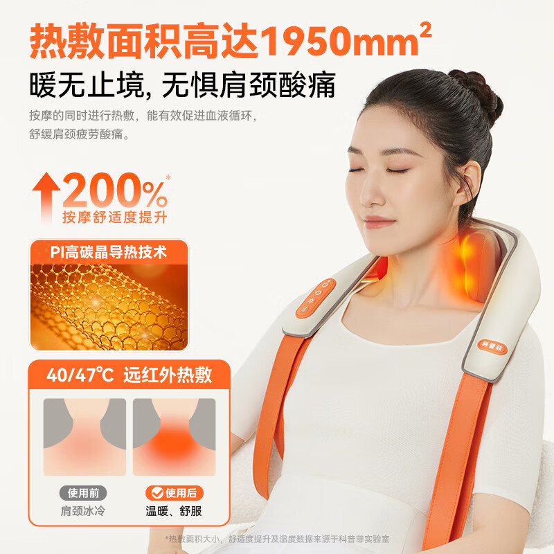 科普菲KEEPFIT披肩颈部按摩仪(6头)颈椎按摩器斜方肌按摩披肩腰腿脖颈部按摩仪热敷高清大图