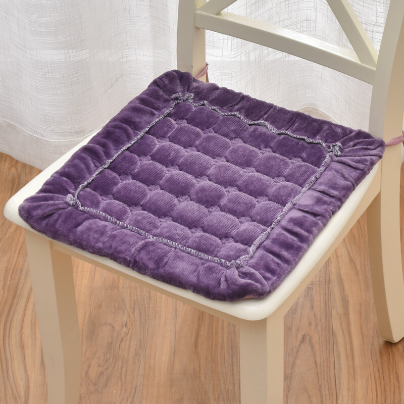 四季纯色毛绒防滑坐垫椅子垫餐椅垫座椅学生垫网吧办公室坐垫参数