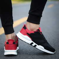 奥休斯(all shoes) 2020新款运动休闲鞋 男舒适百搭低帮透气磨砂皮跑步鞋圆头板鞋帆布鞋