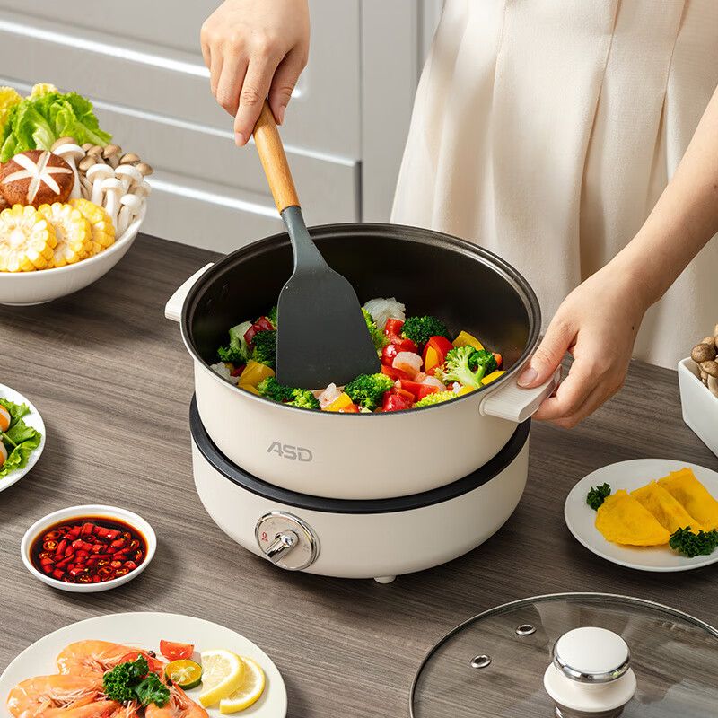 爱仕达(ASD)有钛分体火锅4L奶白色AH-Y13J912高清大图