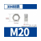 JIBIN/继彬GB6170 六角螺母 不锈钢304 A2-70 本色 粗牙 M20 1个